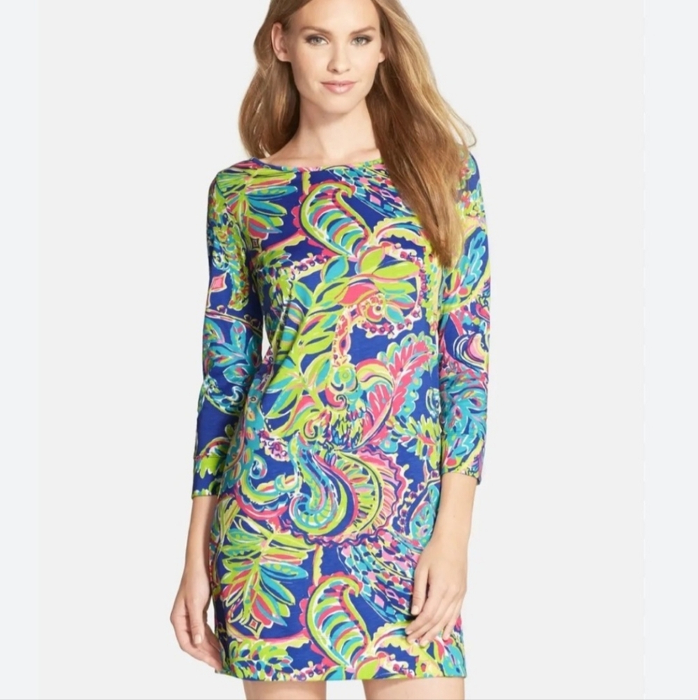 Lilly Pulitzer Marlowe Dress Boatneck Shirt Dress in Toucan Play Print